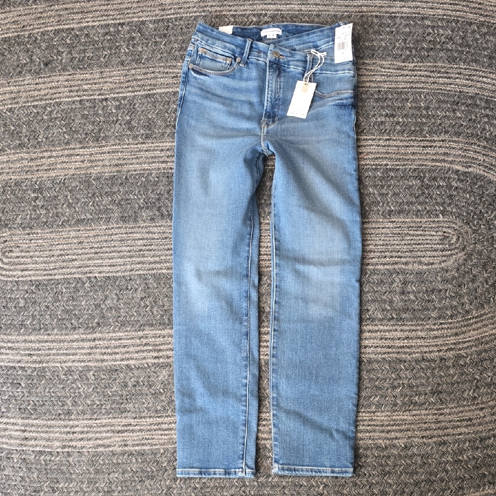 Good American Classic Light Blue Straight Leg Jeans